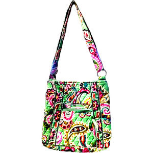 Vera Bradley Hipster Mailbag Tutti Frutti Quilted Crossbody Shoulder Bag Purse